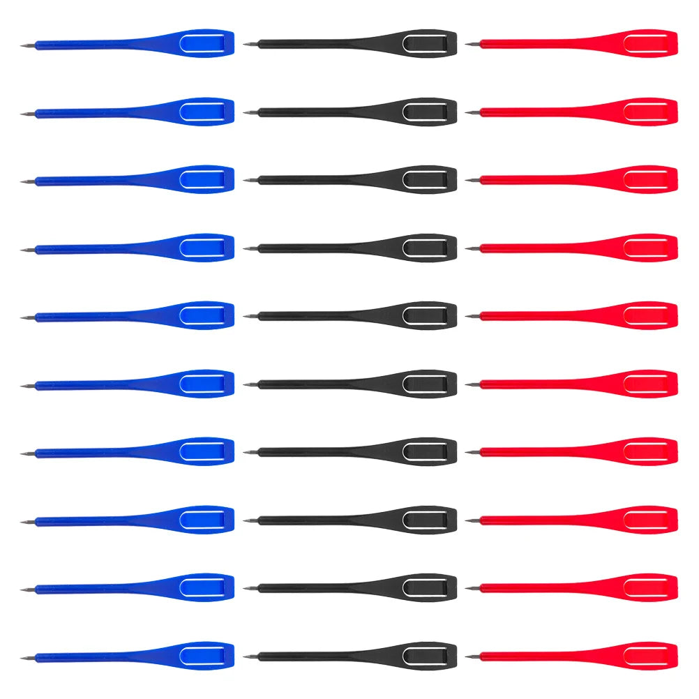 30 Pcs Multi Functional Golf Practice Supplies Portable Score Writing Sketching Non Sharpening Plastic Pencils For Aids Black