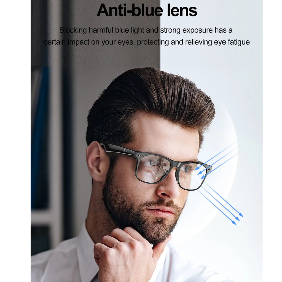 Smart Glasses AI Translator Translate Language Real Time Bluetooth Audio Call Listen Song Support Change Lenses Smart Sunglasses