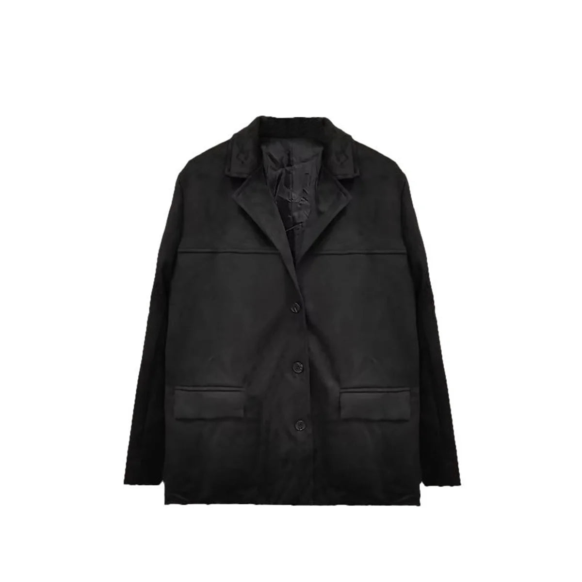 Women Fashion Vintage Leather Jacket 2025 Autumn Winter New In Solid Lapel Single Breasted Coat Street Loose Blazer Outfit Coats