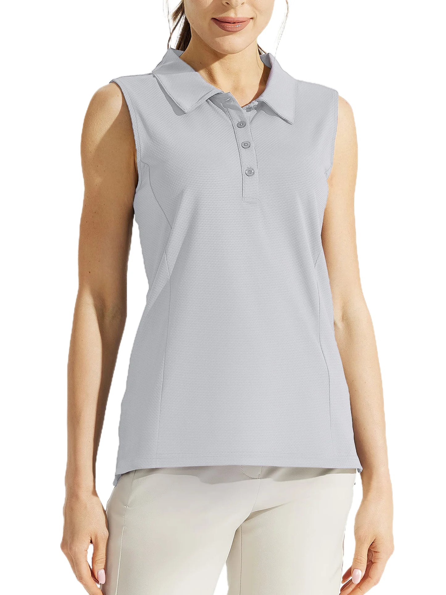 Women Golf Jerseys Sleeveless Polo Shirt UV Protection Loose Fit Short Sleeve Athletic Sportswear Top Tennis Tops 