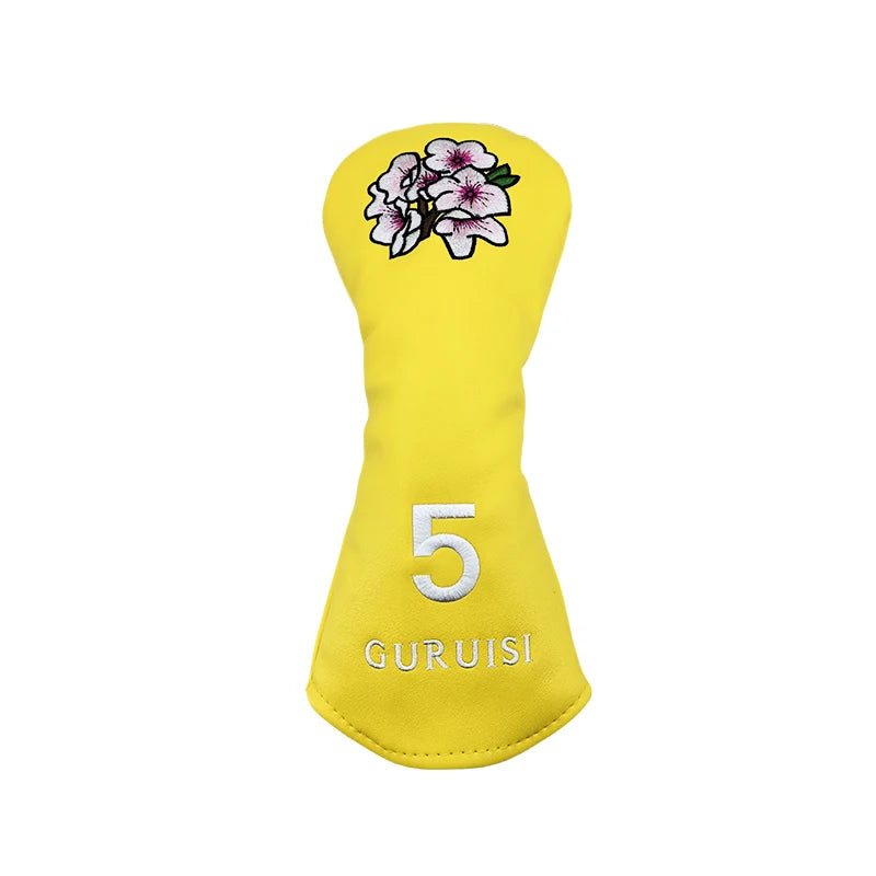 Flower embroidery Golf Club #1 #3 #5 Wood Head covers Driver Fairway Woods Cover Putter Headcover