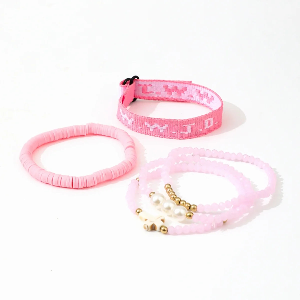 5pcs Handmade Weave Adjustable What Would Jesus Do WWJD Bracelets Letters Wrist Strap For Women And Men Beaded Bracelet Jewelry