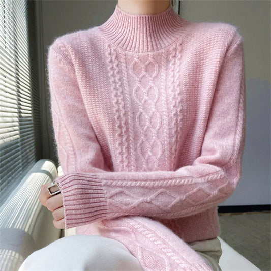 Women's Half High Collar Pullover Sweater