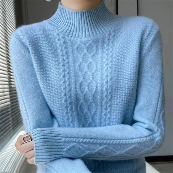 Women's Half High Collar Pullover Sweater