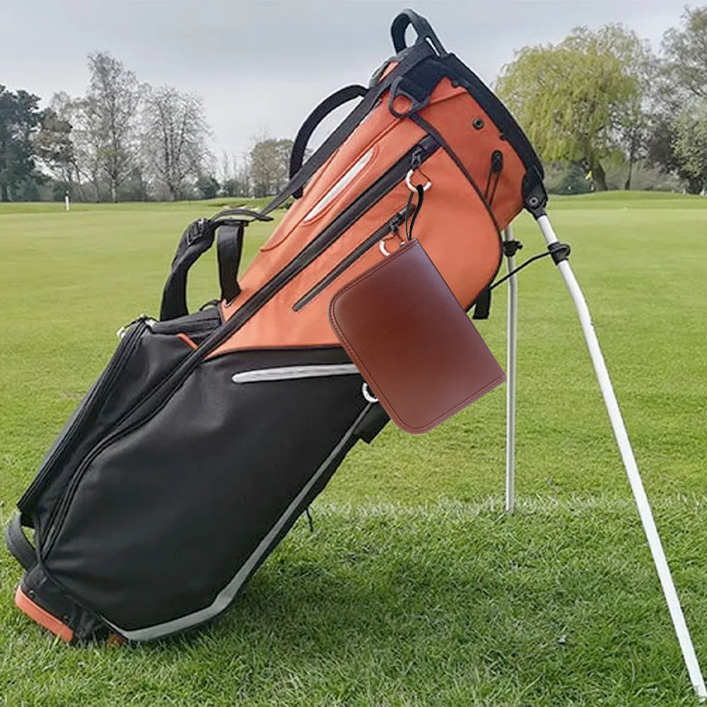 Golf tool kit, golf accessory kit, convenient to carry, multifunctional, large capacity storage leather bag