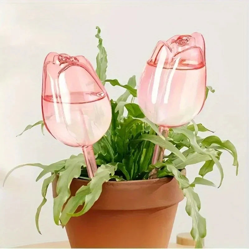 Tulip Watering Globes for Plants – Automatic Self-Watering System, Slow-Release for Indoor & Outdoor Potted Plants, Cacti – Deco