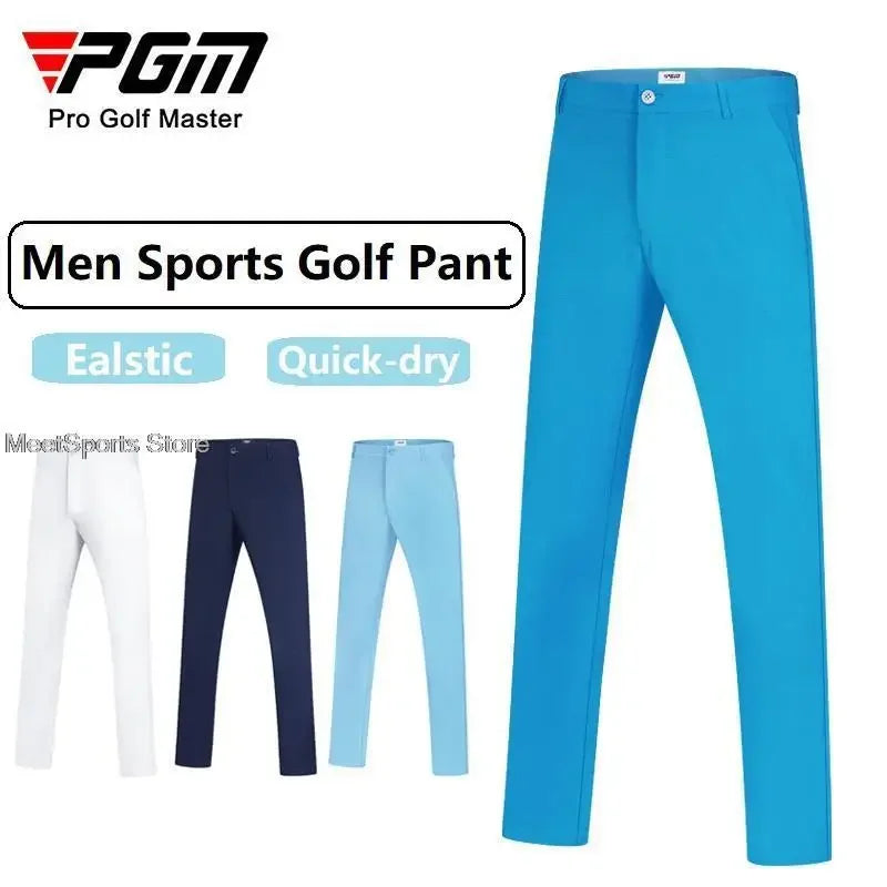 PGM XXXL Mid Waist Golf Pants Summer Breathable High Stretch Men Trousers Male Quick-Dry Sports Pants Straight Golf Apparel