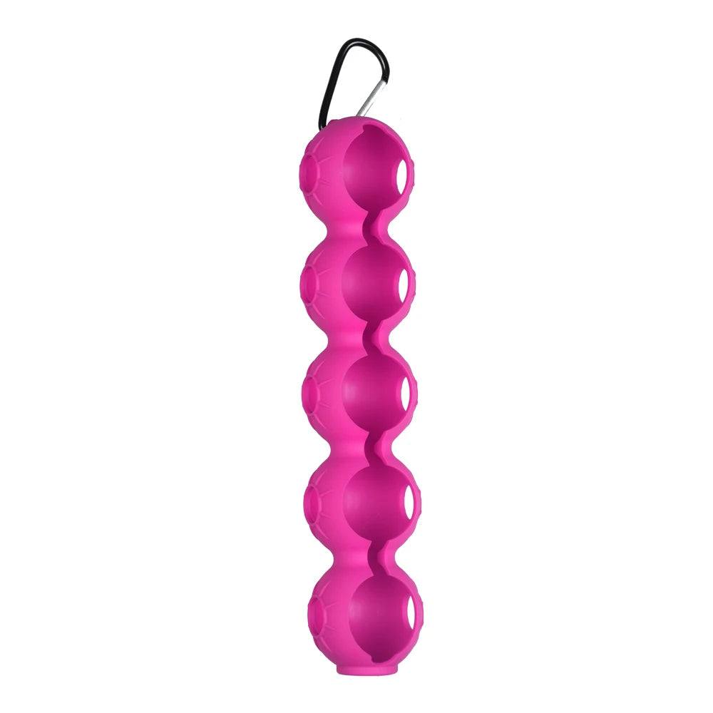1Pcs Golf Ball Protective Cover Soft Silicone Waist Holder Double Fall Resistant Keyring Golfing Accessories For 2 Balls