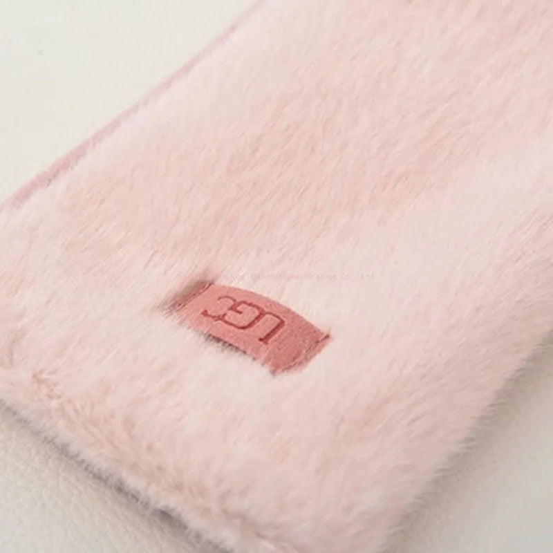 UGC Imitation Mink Velvet Hairy Gloves Women Winter Keep Warm Touch Screen Cute Lovely Sweety Not Bloated Suede Soft