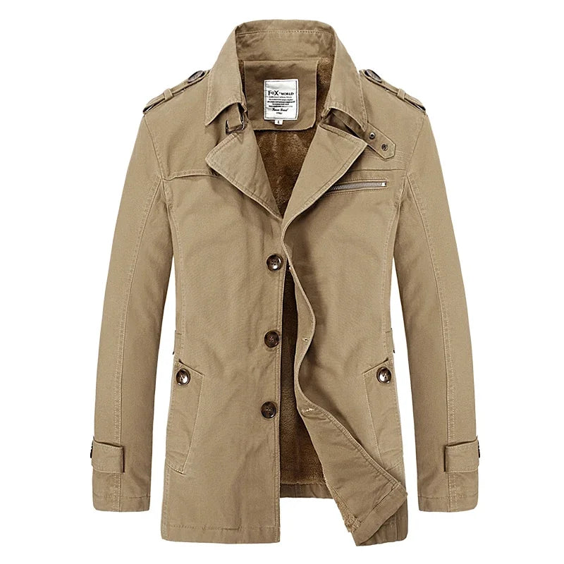 Winter Fashion Windbreaker Coat for Men Outdoor Casual Vintage Streetwear High Quality Thickened Warm Men Cotton Jacket Hot Sale