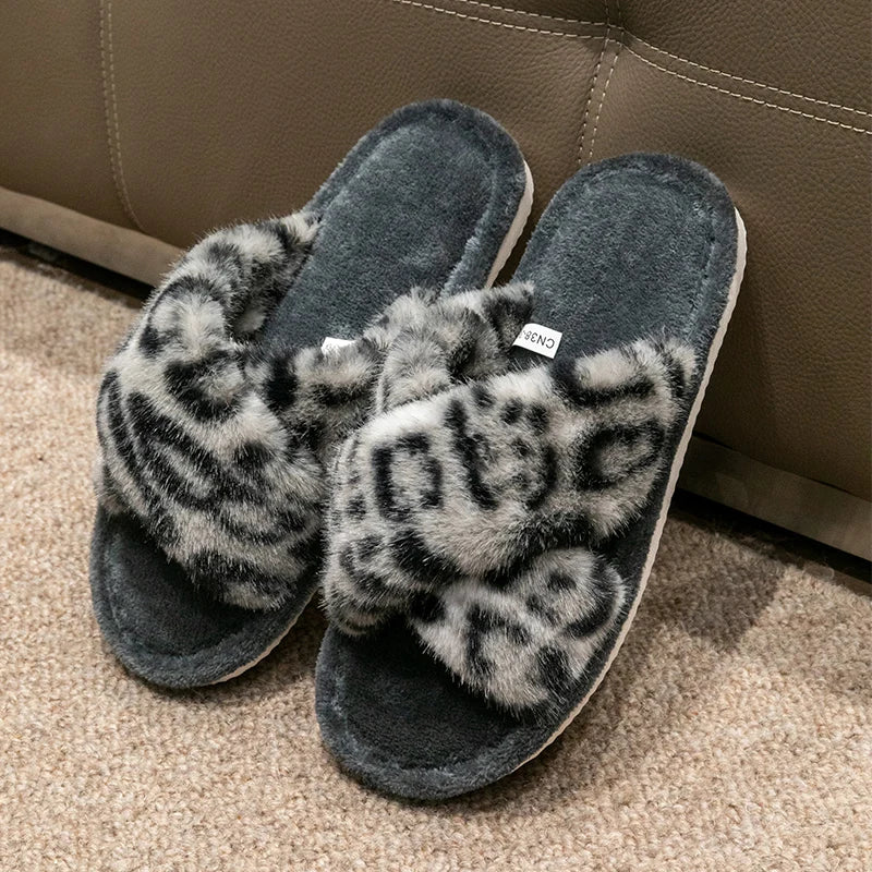 Men's Leopard Print Slide Slippers - Breathable Open-Toe House Shoes with Non-Slip Soft Sole, Comfortable Unisex Indoor/Outdoor