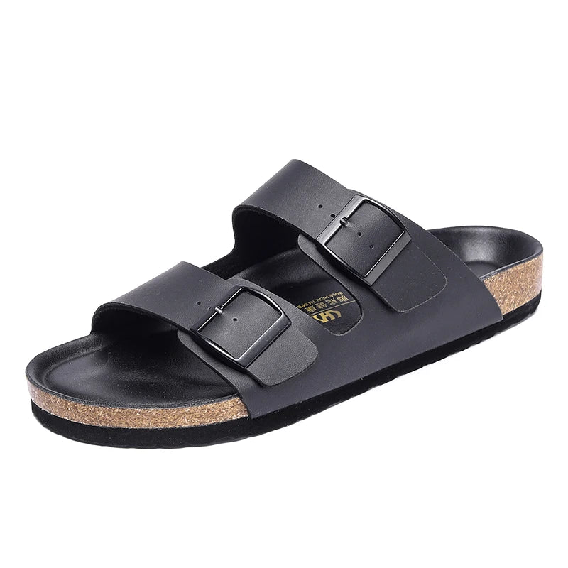 Summer Slippers Men Trendy Round Toe Comfortable Platform Walking Fashion Non-slip Wear-Resistant Outdoor Summer Main Pantuflas