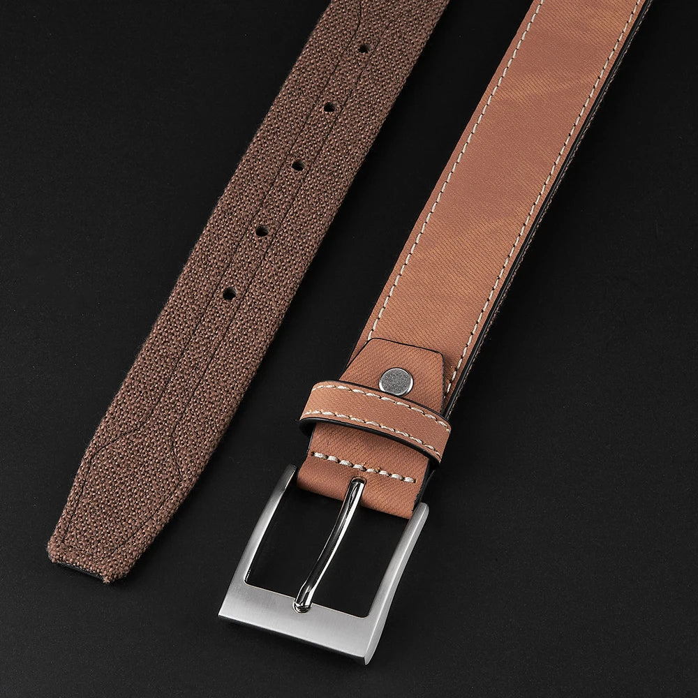 LUCKACE Design Stylish Canvas Mens Belt Pants Jeans Casual Belts Youth Casual Splicing Belts for Men Women