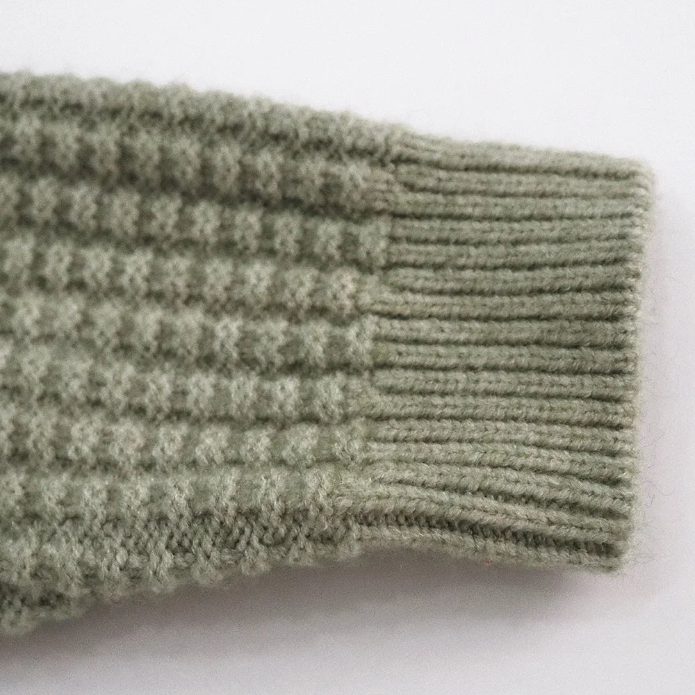 Toddler Kids Clothes1-6Y Boys Clothing Knitted Girls Cardigan Textured Knit Design Pocket Detail Soft Warm Casual Autumn Winter