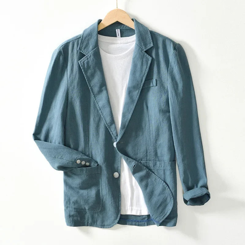 Men's Blazer Jacket Spring Summer Solid Slim Casual Business Thin Terno Masculino Breathable Suit Coat Male Korean Fashion