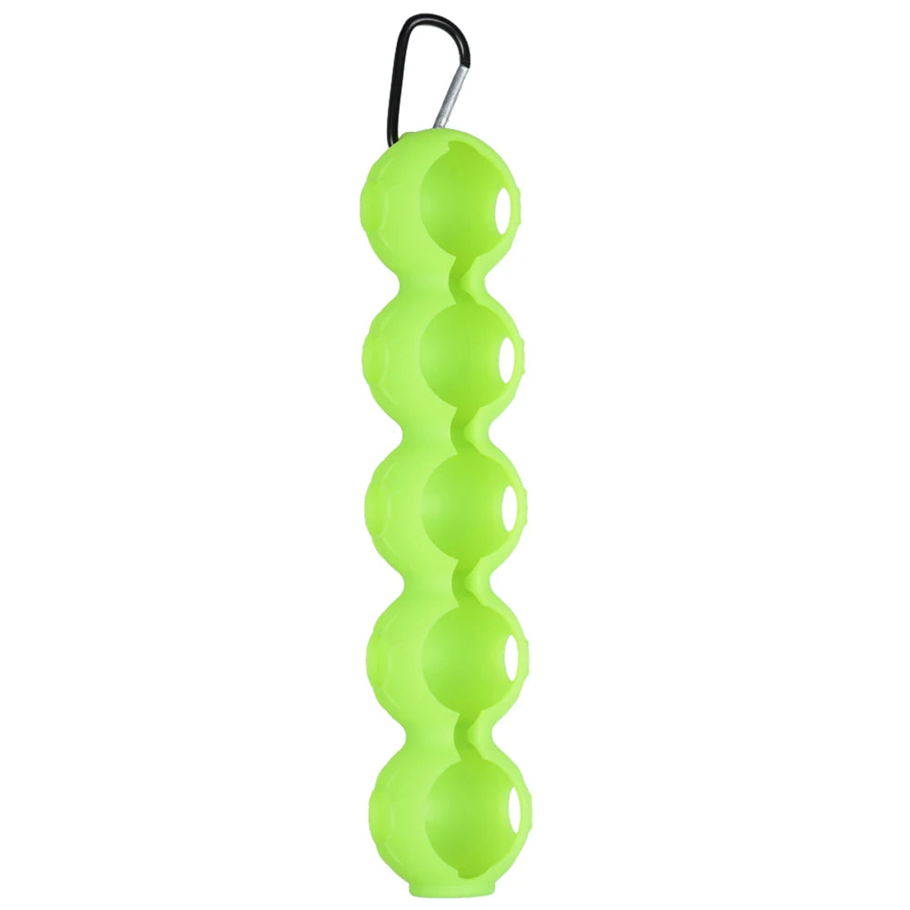 1Pcs Golf Ball Protective Cover Soft Silicone Waist Holder Double Fall Resistant Keyring Golfing Accessories For 2 Balls