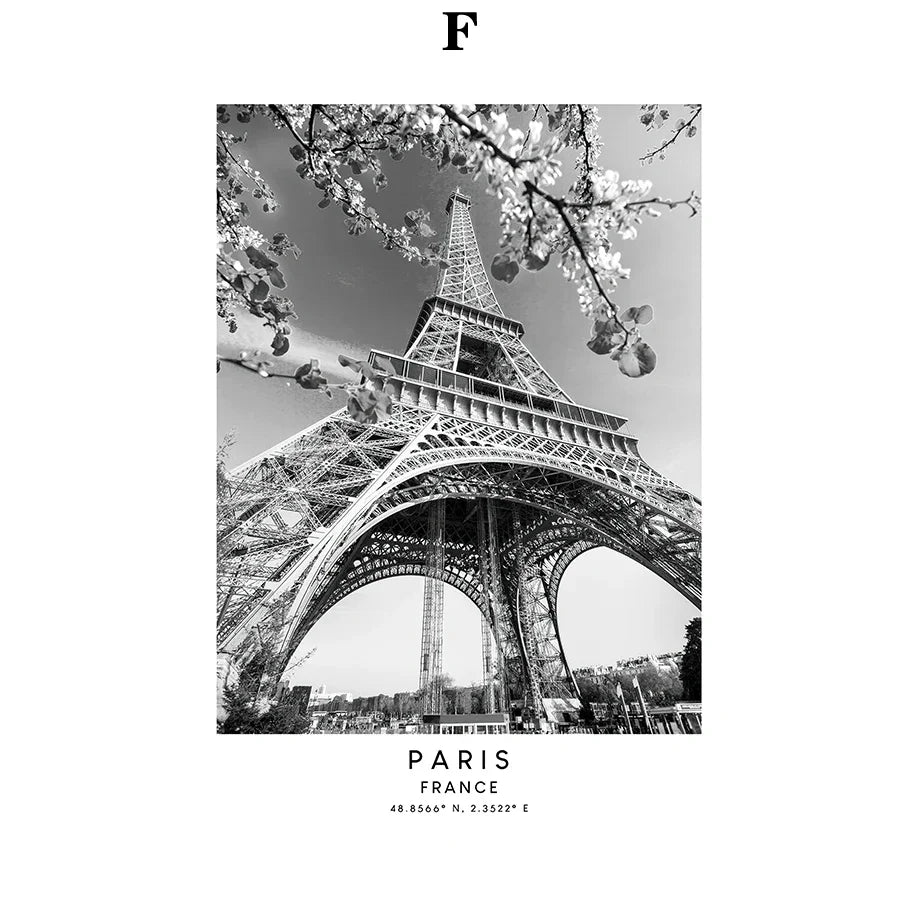 London Brisbane Pisa Paris Bambeck Black And White Architecture Fashion Wall Art Canvas Painting Nordic Poster  Room Decor