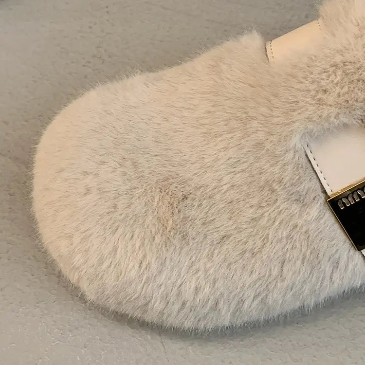 Platform Slippers for Women 2025 New Autumn and Winter High-end Baotou Cotton Slippers