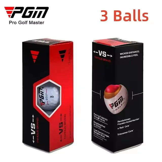 Golf Balls PGM Practice Hardness Outdoor Sport Driving Range Lightweight Synthetic Rubber Golf Three-Layer Competition Balls Set