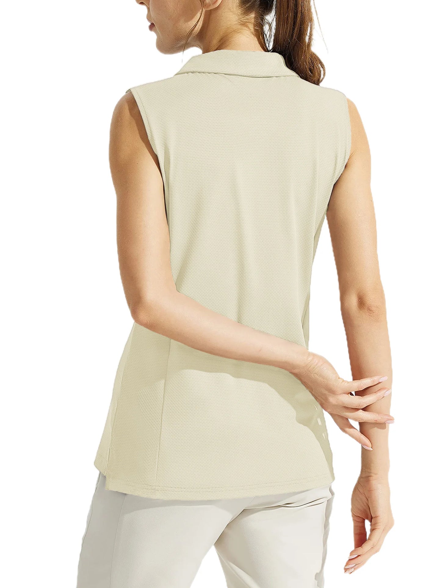 Women Golf Jerseys Sleeveless Polo Shirt UV Protection Loose Fit Short Sleeve Athletic Sportswear Top Tennis Tops  ﻿