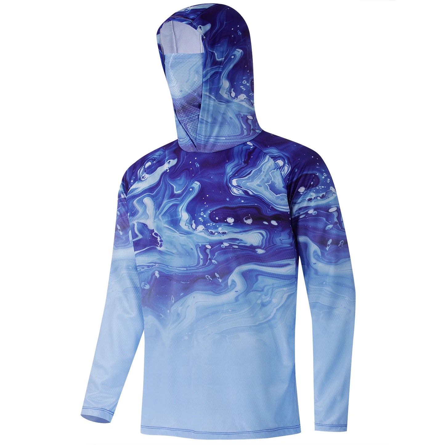 Fishing Shirt Hooded Men Clothes Outdoor Summer Mask Hoodie Sun Uv Protection Performance Jersey