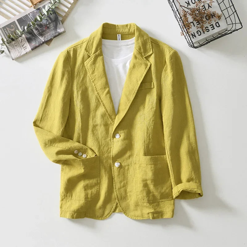 Men's Blazer Jacket Spring Summer Solid Slim Casual Business Thin Terno Masculino Breathable Suit Coat Male Korean Fashion