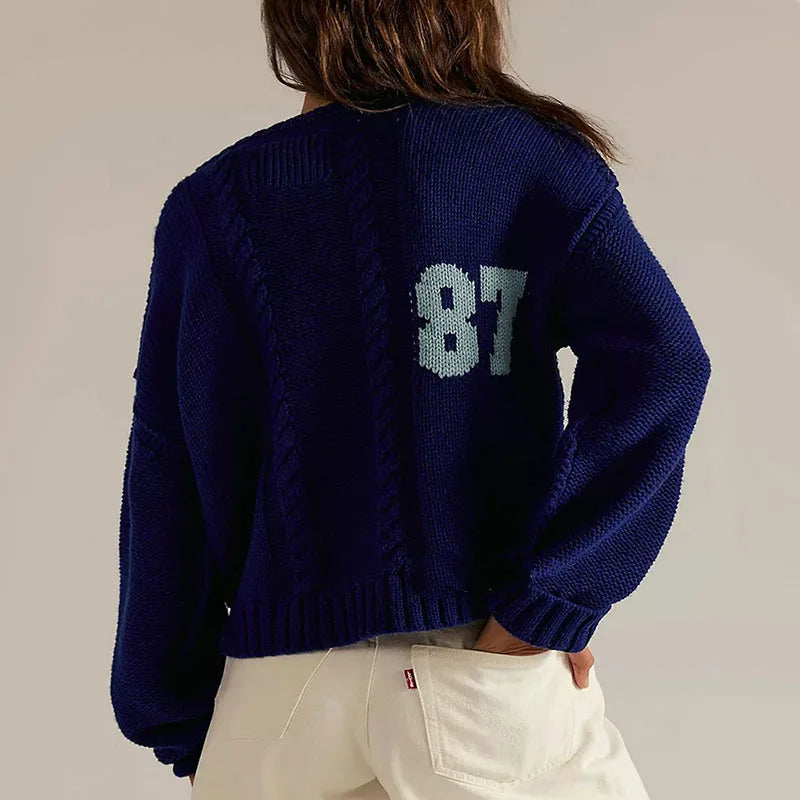 Women Sweaters Autumn Winter Long Sleeve O-neck Knitted Pullover Tops Ladies Elegant Streetwear Female Loose Vintage Knitwear