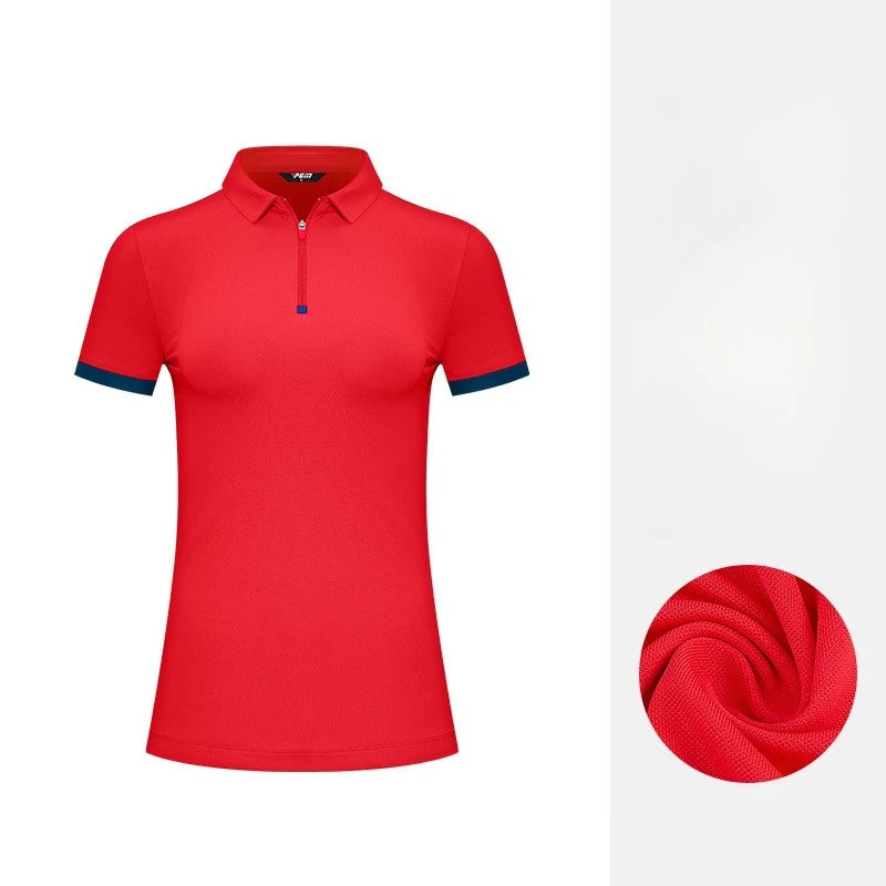 PGM Women Golf Trainning T Shirts Team Clothing Short Sleeve Polo Shirt YF604