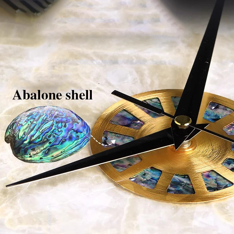 Modern Wall Clocks Luxury Shell Wall Clock Living Room Art Minimalist Clocks Silent Mechanic Watch Home Decoration Accessories
