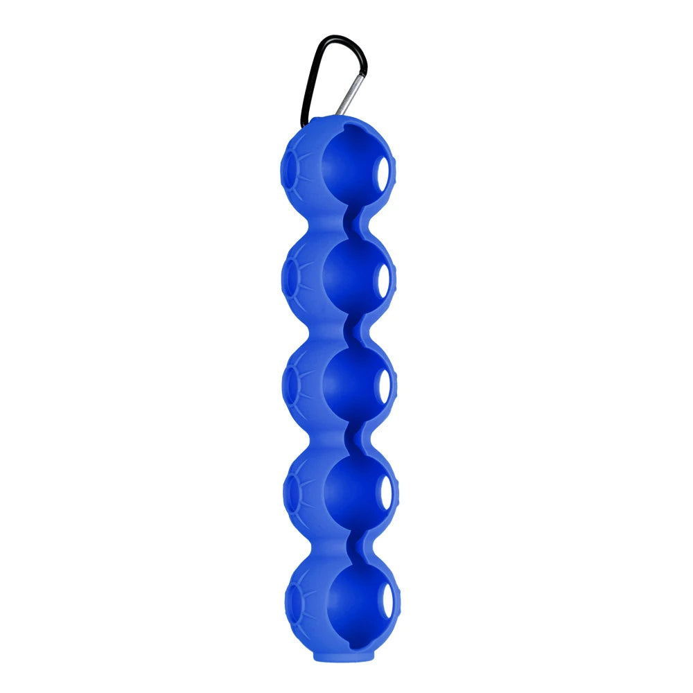 1Pcs Golf Ball Protective Cover Soft Silicone Waist Holder Double Fall Resistant Keyring Golfing Accessories For 2 Balls