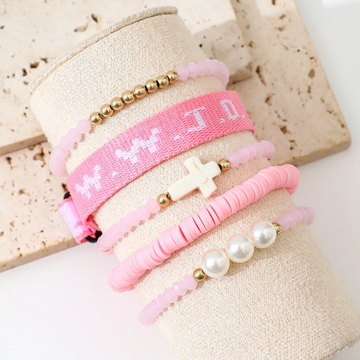 5pcs Handmade Weave Adjustable What Would Jesus Do WWJD Bracelets Letters Wrist Strap For Women And Men Beaded Bracelet Jewelry