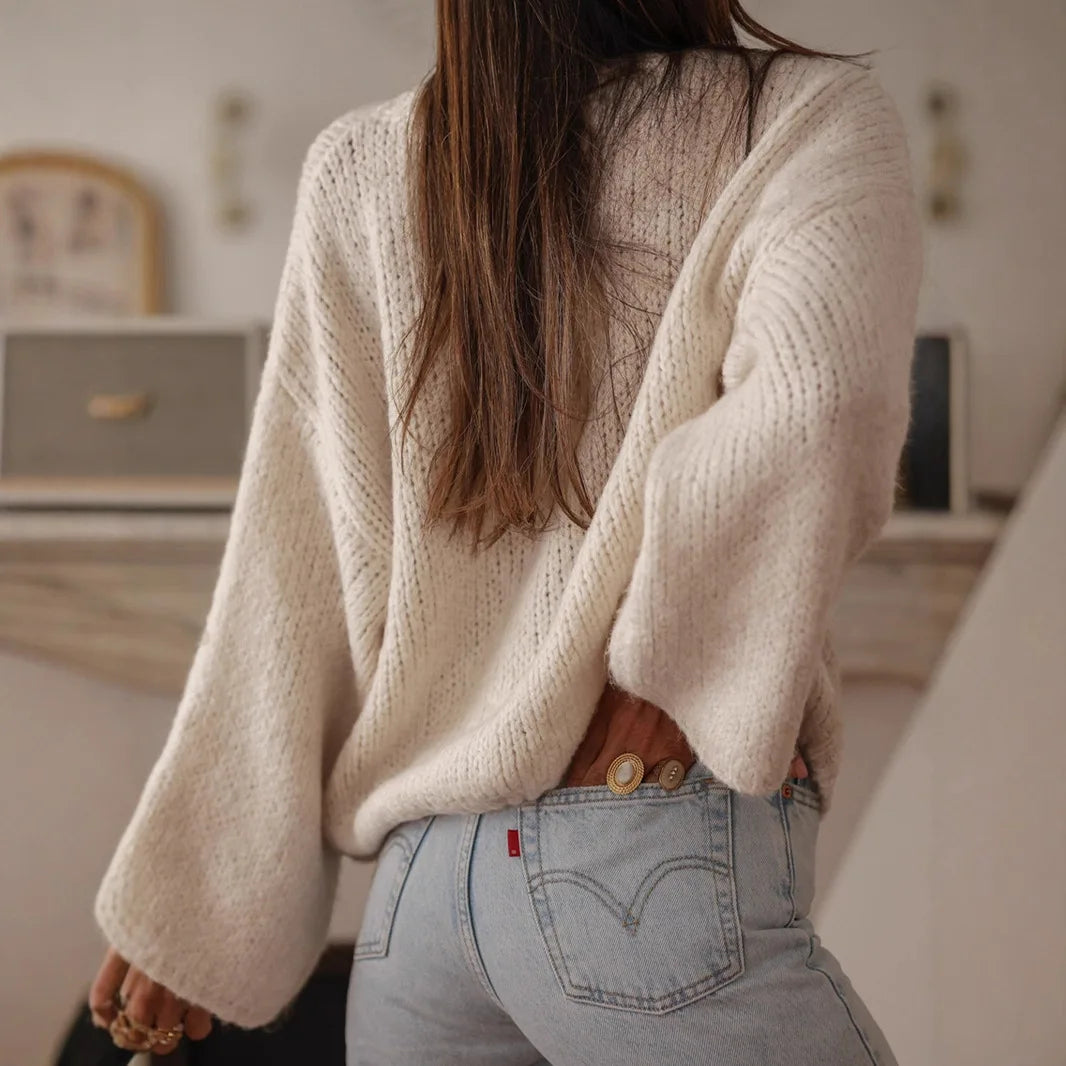French Elegant Women's Knitted Cardigan Jacket