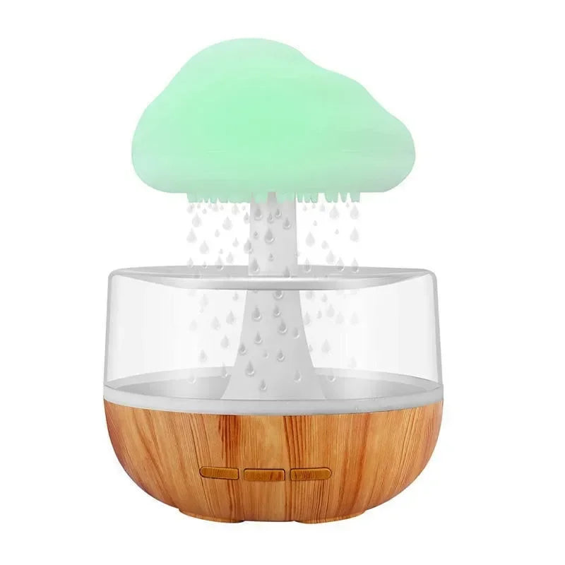 Cloud Humidifier Rain Colorful Mushroom Raindrop Sleep Aid  Atmosphere Lamp Night Light Essential Oil Humidifier Room Desktop