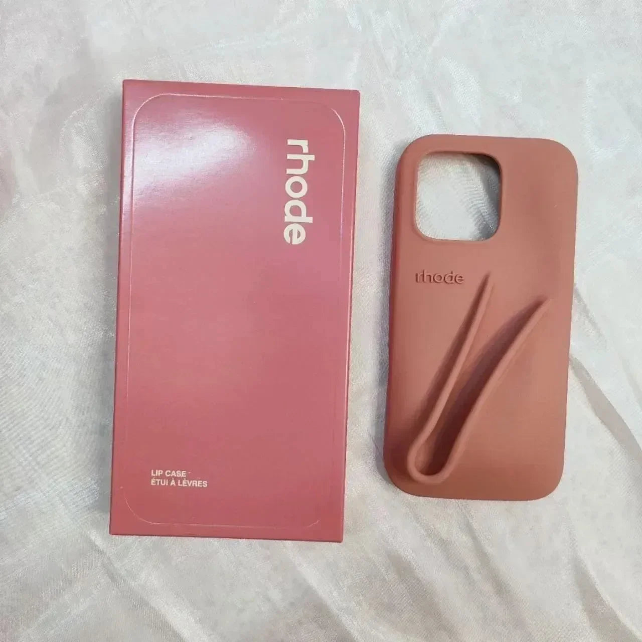 INS Hot Portable Lipstick Holder Silicone Case for iPhone 15 Pro Max 14 13  Phone  With Box Lip Gloss Cover