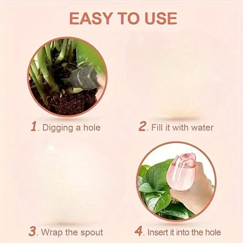 Tulip Watering Globes for Plants – Automatic Self-Watering System, Slow-Release for Indoor & Outdoor Potted Plants, Cacti – Deco