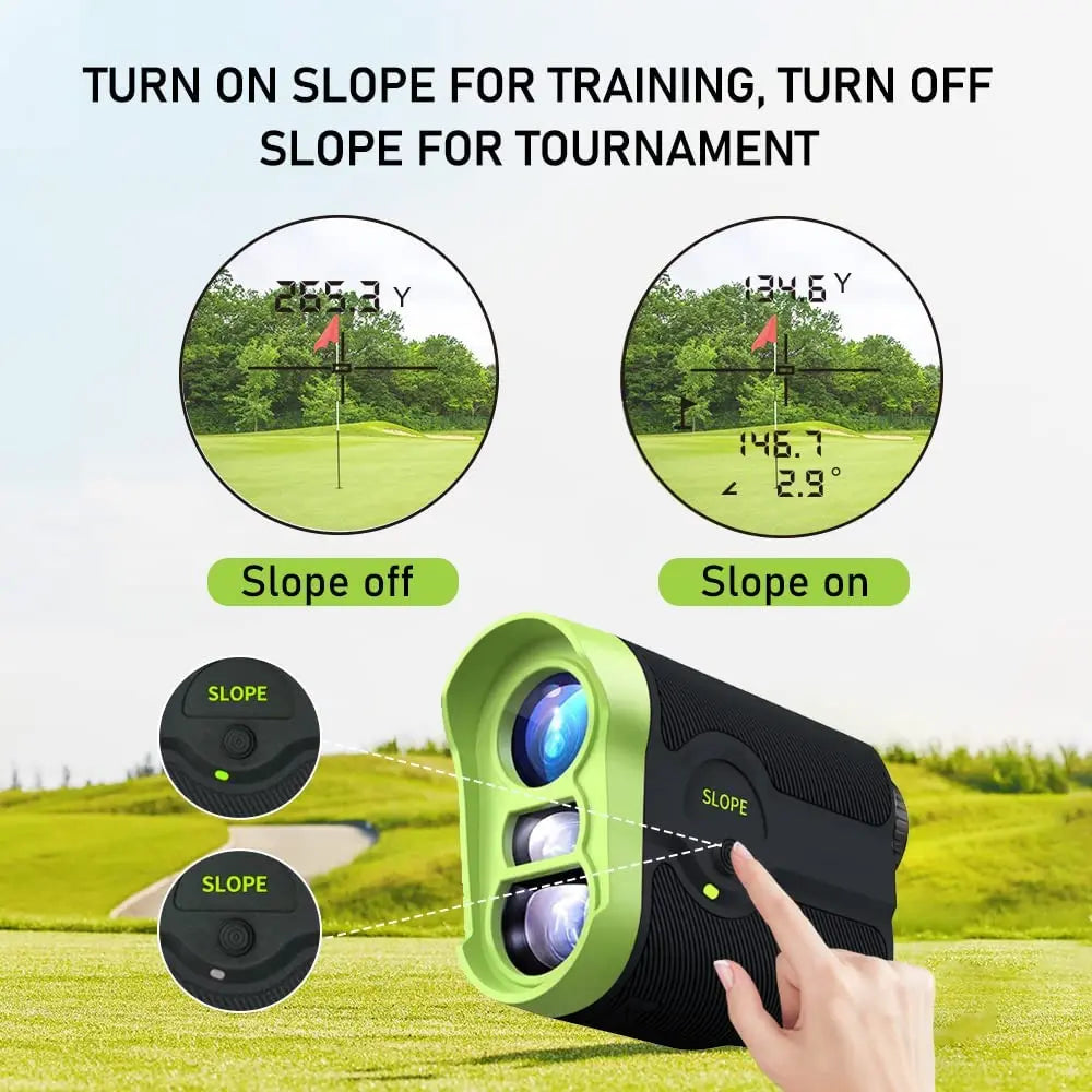 REVASRI 600/1000 Yards Golf Laser Rangefinder with Slope Switch and Compensation Flag Lock Vibration and Magnet for Golfing