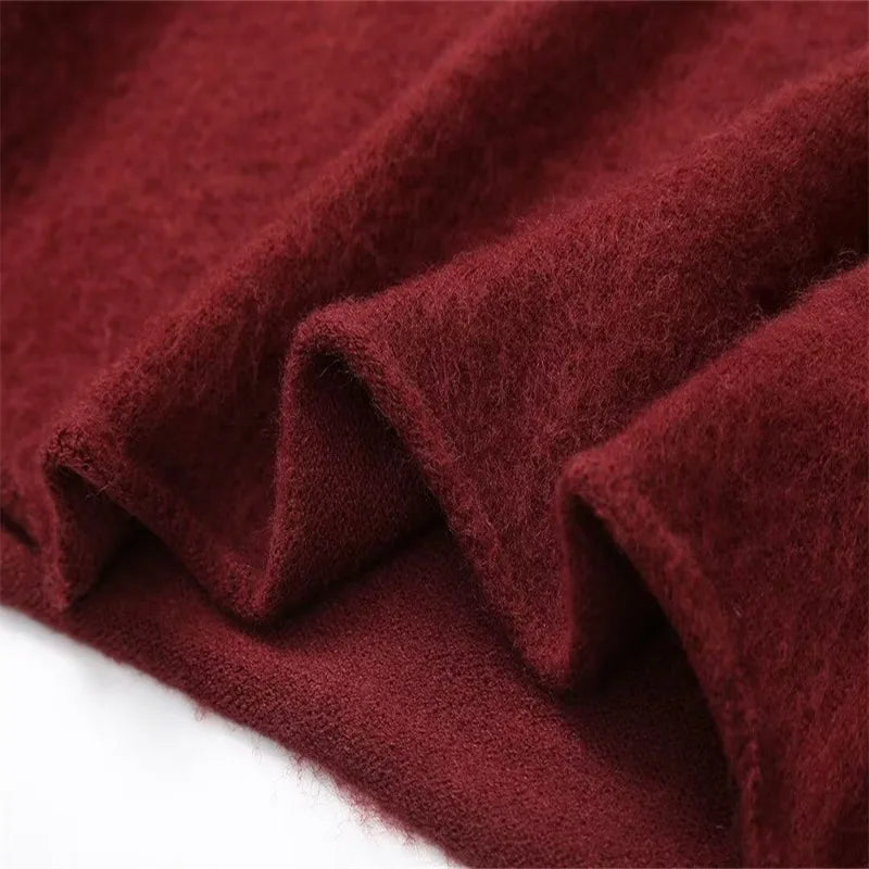 Women Sweater pullover New Autumn Winter Solid Color Pullover Knitwear Loose Solid Color Casual Comfortable Warm Tops Sweater