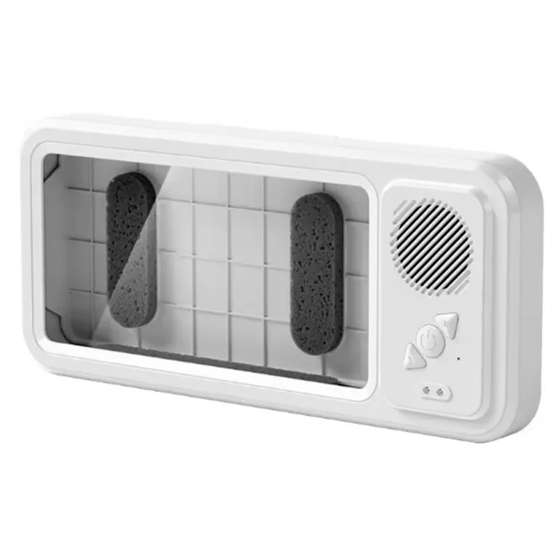 Shower Phone Holder With Bluetooth Speaker IPX4 Waterproof Anti-Fog Touch Screen Wall Mount Phone Holder For Shower Bathroom