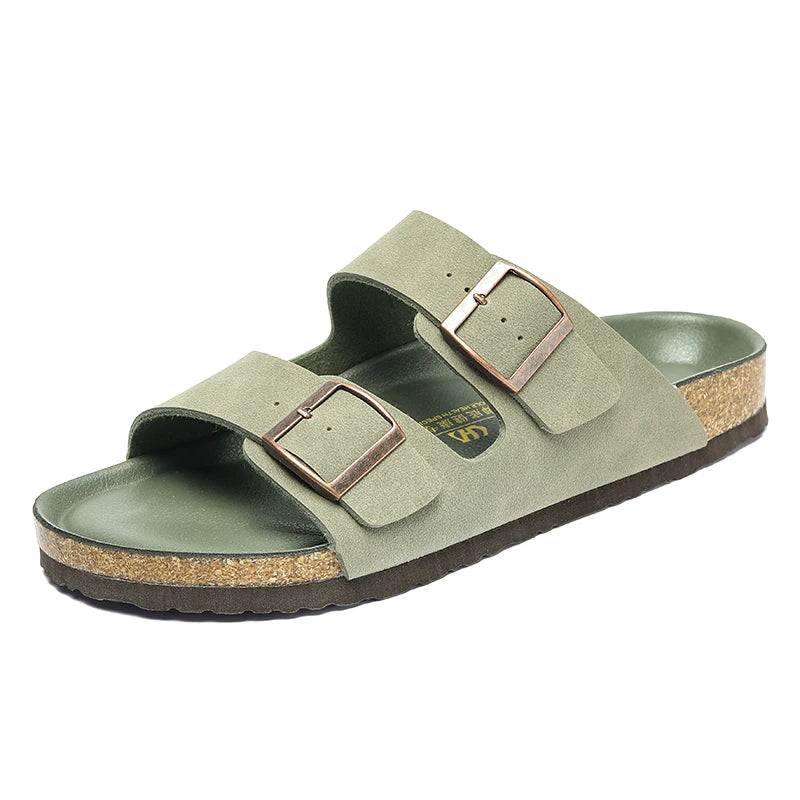 Summer Slippers Men Trendy Round Toe Comfortable Platform Walking Fashion Non-slip Wear-Resistant Outdoor Summer Main Pantuflas