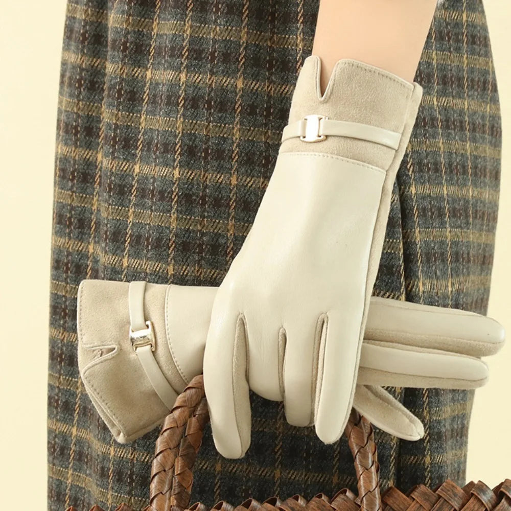 2024 Touchable Screen Winter Gloves Full Finger Warm Driving Mittens Waterproof Touch Screen Gloves Outdoor Sports