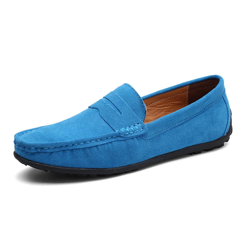 Men Casual Shoes Fashion Suede Leather Men Loafers High Quality Moccasins Slip On Men's Flats Lightweight Driving Shoes 38-47