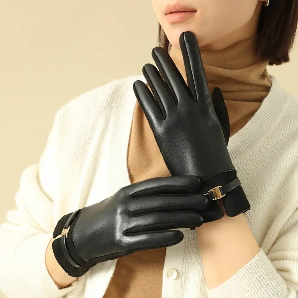 2024 Touchable Screen Winter Gloves Full Finger Warm Driving Mittens Waterproof Touch Screen Gloves Outdoor Sports