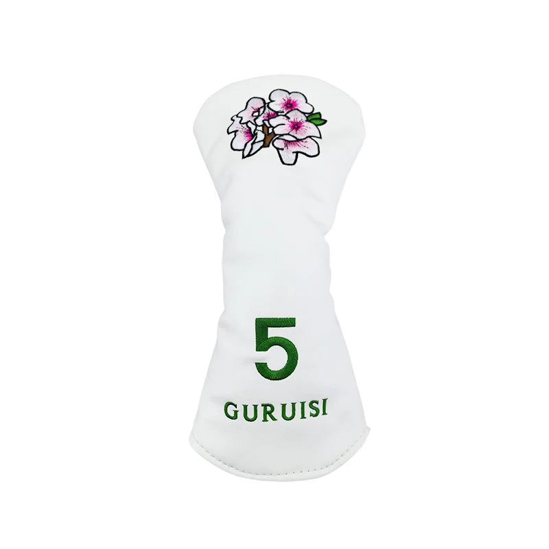 Flower embroidery Golf Club #1 #3 #5 Wood Head covers Driver Fairway Woods Cover Putter Headcover