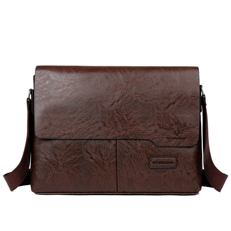 Luxury Brand Men Shoulder Bag For IPAD Leather Business Handbag Men Messenger Bag Large Side Sling Bag Fashion Man Crossbody Bag