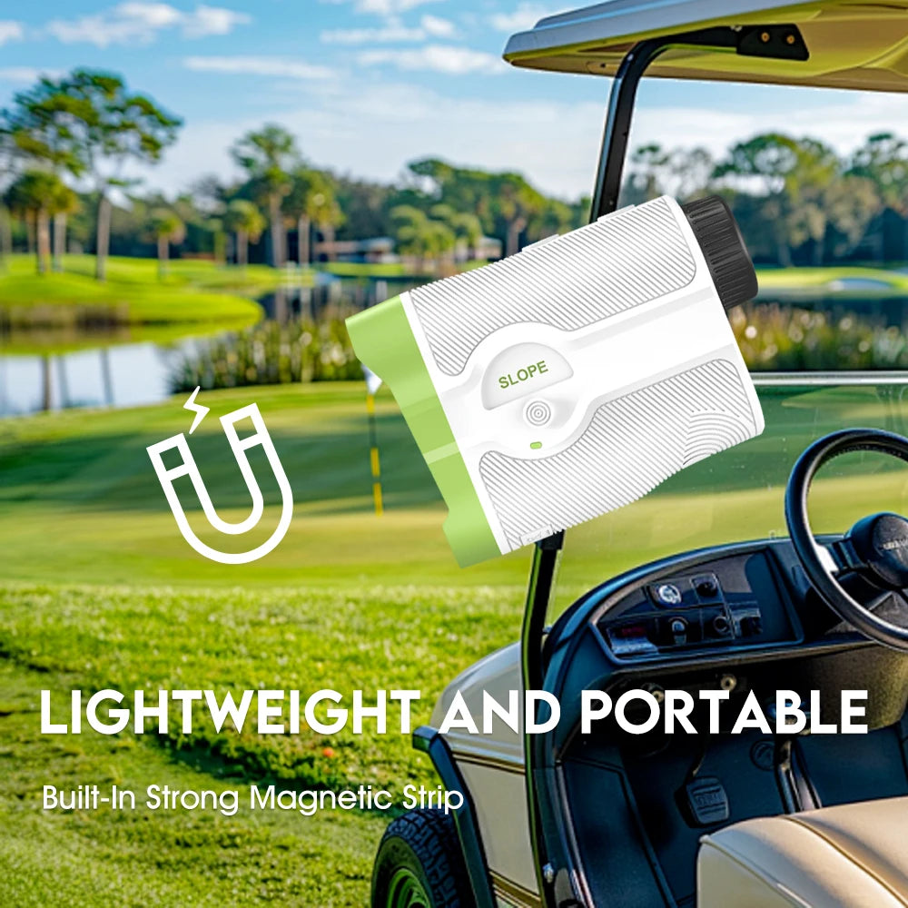 REVASRI 600/1000 Yards Golf Laser Rangefinder with Slope Switch and Compensation Flag Lock Vibration and Magnet for Golfing