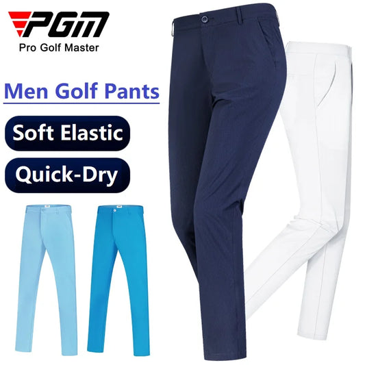 PGM XXXL Mid Waist Golf Pants Summer Breathable High Stretch Men Trousers Male Quick-Dry Sports Pants Straight Golf Apparel