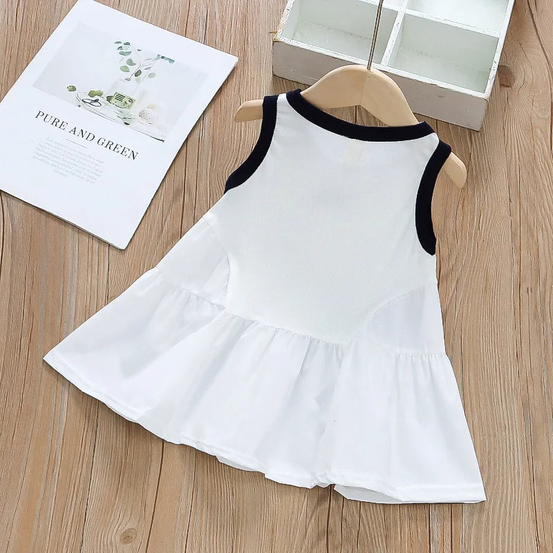 Kids Clothes Girls Dress Summer Baby Skirt Vest Skirt Children's Skirt Infant Simple Small Skirt Girls Casual Dresses