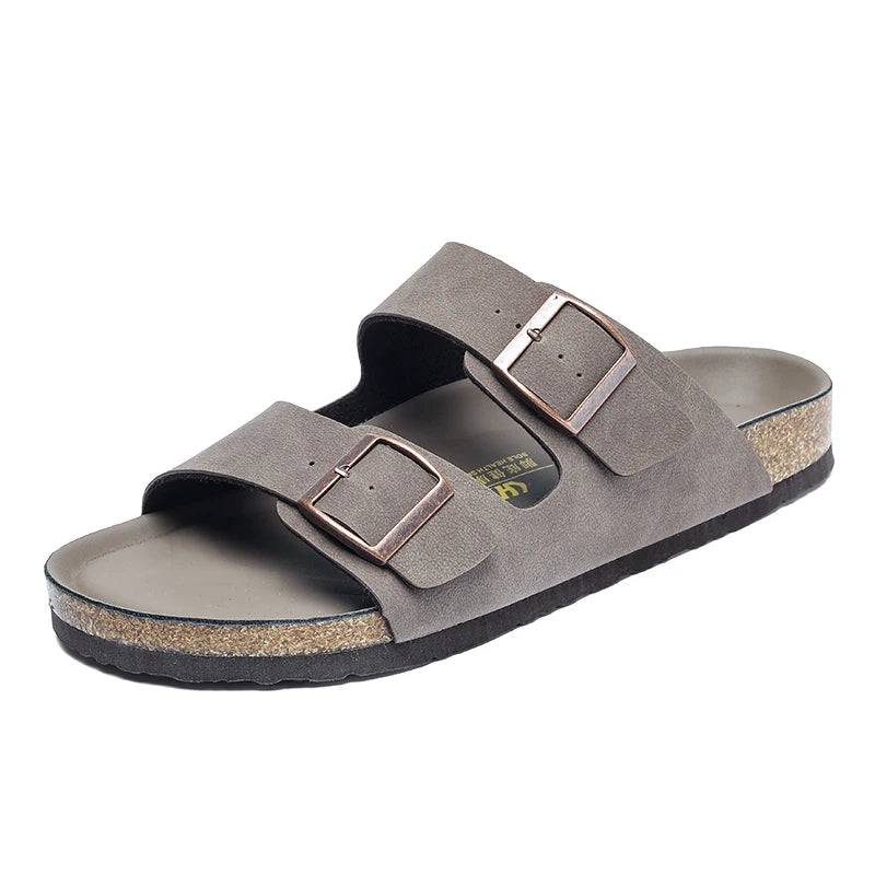 Summer Slippers Men Trendy Round Toe Comfortable Platform Walking Fashion Non-slip Wear-Resistant Outdoor Summer Main Pantuflas