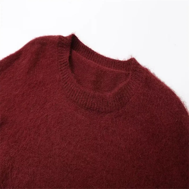 Women Sweater pullover New Autumn Winter Solid Color Pullover Knitwear Loose Solid Color Casual Comfortable Warm Tops Sweater