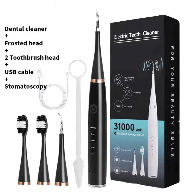 Electric Toothbrush Set with Six Functions for Total Oral Care Efficient Tartar Removal with Scaling Teeth Feature Christmas Gif